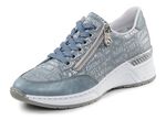 Rieker Schn&uuml;r-Sneaker aus bedrucktem Synthetikmaterial HELLBLAU-SILBER