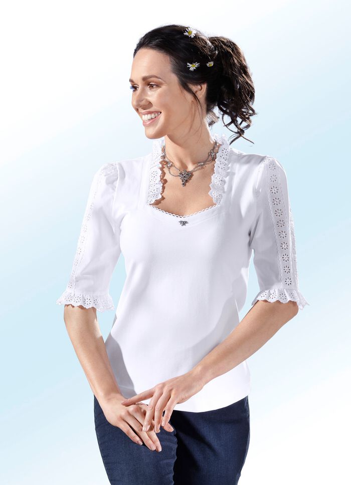 Shirt mit Metallschmuck-Applikation 