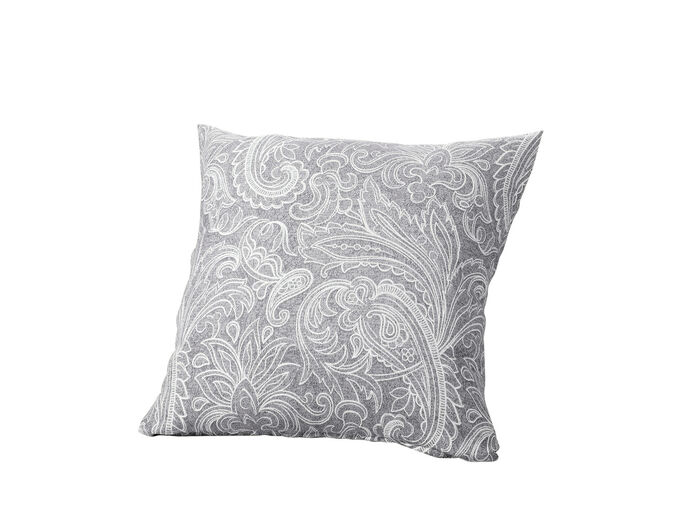Elegante Kissenbez&uuml;ge mit Paisley-Dessin SILBER