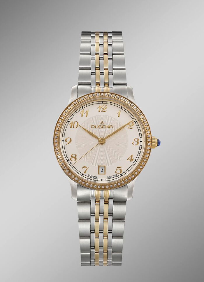 Dugena-Quartz-Damenuhr mit Edelstahlbandgeh&auml;use 