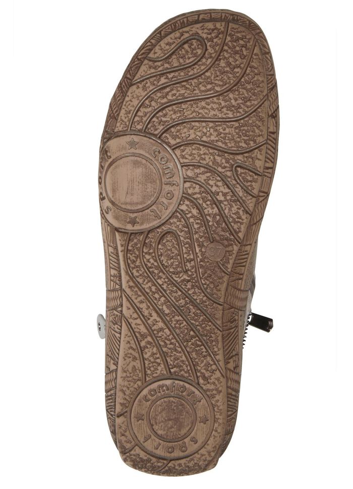 Andrea Conti Schn&uuml;r-Bootie mit reptilgepr&auml;gtem Einsatz und Zier-Reissverschluss TAUPE