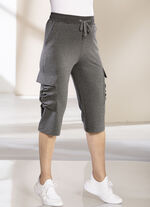 3/4-Hose mit Cargotaschen ANTHRAZIT MELIERT