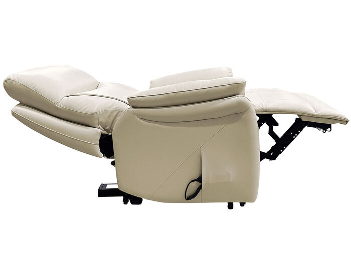 Leder-TV-Sessel mit XXL-Sitzkomfort und Aufstehhilfe CREME