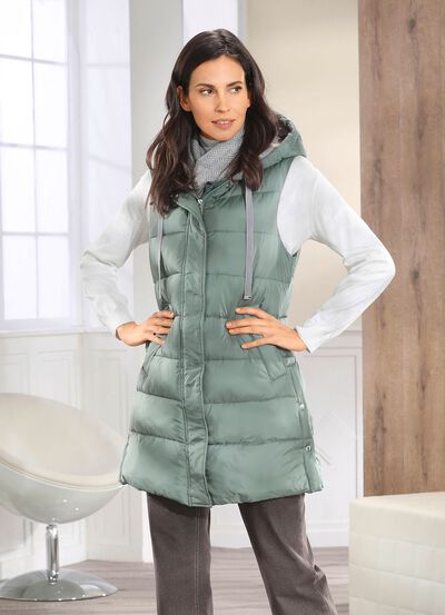 Weste mit fester Kapuze 