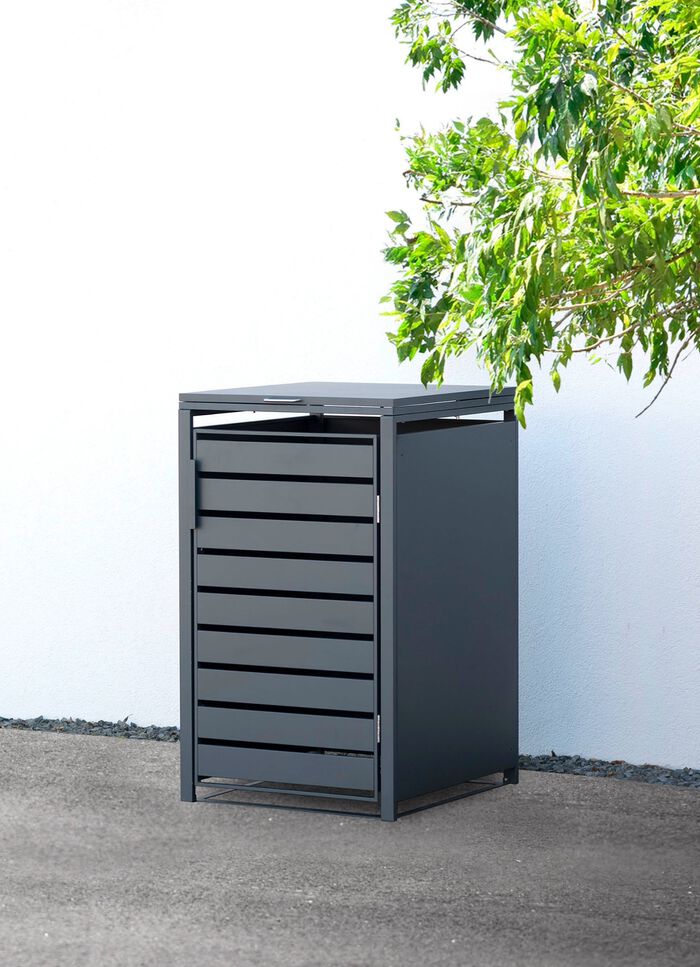 M&uuml;lltonnenbox &laquo;Kubus&raquo;, anthrazit 