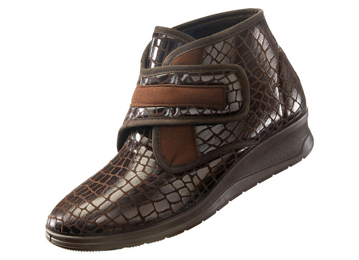 Klett-Stiefelette in Kroko-Optik BRAUN