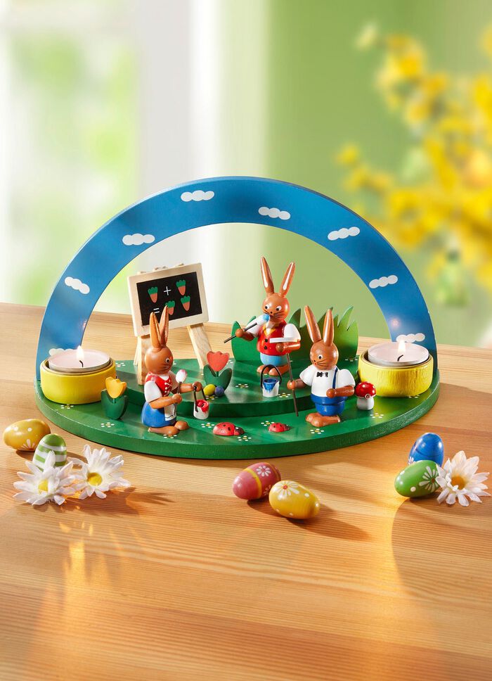 Teelichthalter &laquo;Hasenschule&raquo; 