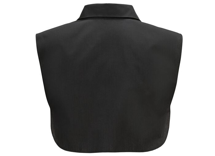 Klaus Modelle, Damen-Blusenkragen, aus feinem Popeline SCHWARZ