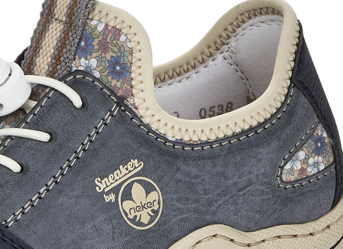 Rieker, sportliche Damen-Sneaker, mit herausnehmbarem Fussbett JEANS-BEIGE