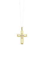 Durchbrochener Kreuz-Anhänger mit Brillanten 