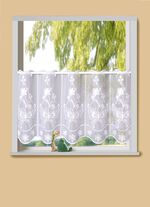 Kurzstore Schmetterling mit Plauener Stickerei WEISS-WEISS