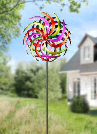 Doppel-Windrad aus Metall in verschiedenen Gr&ouml;ssen 