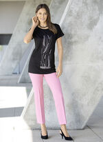 Shirt mit Strasszier in 2 Farben SCHWARZ