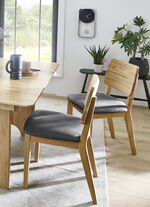 St&uuml;hle mit Gestell aus massiver, ge&ouml;lter Eiche EICHE-DUNKELGRAU