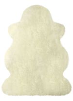 Vorleger aus echtem Merino-Lammfell NATURWEISS