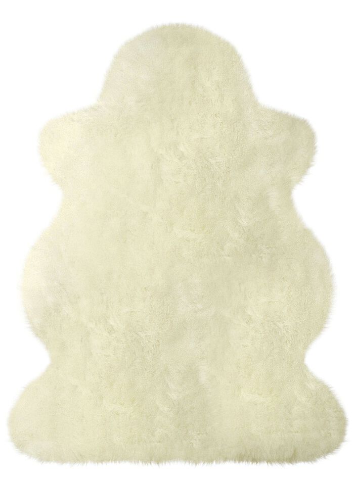 Vorleger aus echtem Merino-Lammfell NATURWEISS