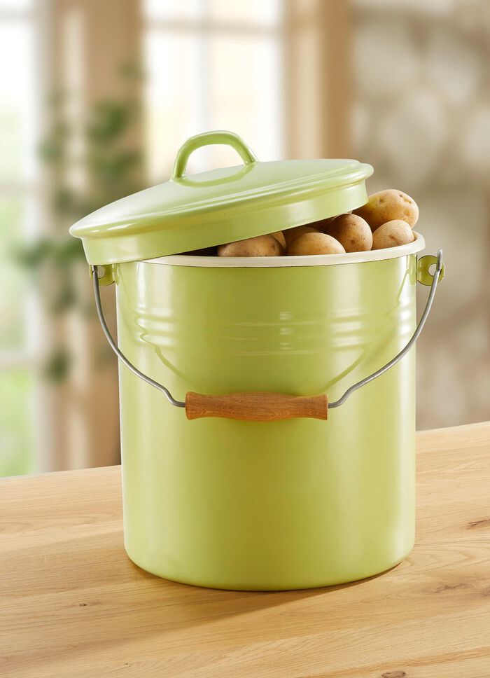 Traditionelle Krüger-Emaille-Serie Juist aus Stahl-Emaille GRÜN