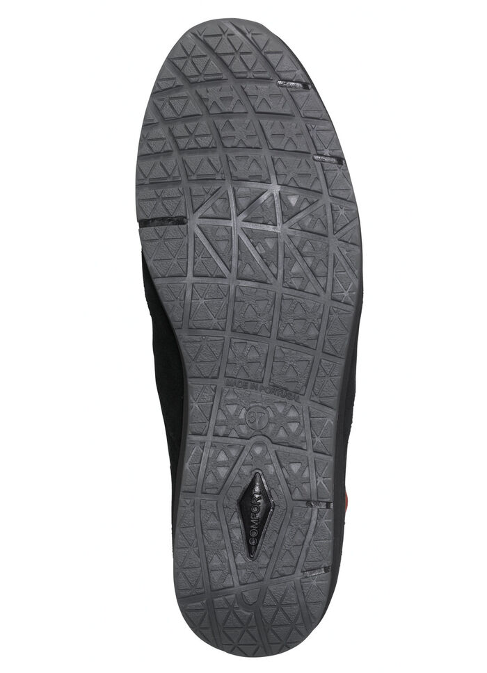 Schnür-Bootie mit praktischem Seiteneissverschluss SCHWARZ-ROT