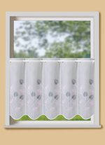 Fein bestickter Kleinfenster-Vorhang 