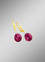 Ohrringe mit Rubin und Diamanten 