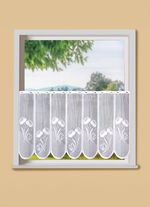 Kurzvorhang Blumen mit Stangendurchzug 