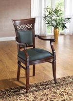 Massive, hochwertige Sitzm&ouml;bel DUNKELGR&Uuml;N-NUSSBAUM