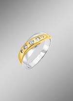 Geschwungener Damenring in Bicolor 