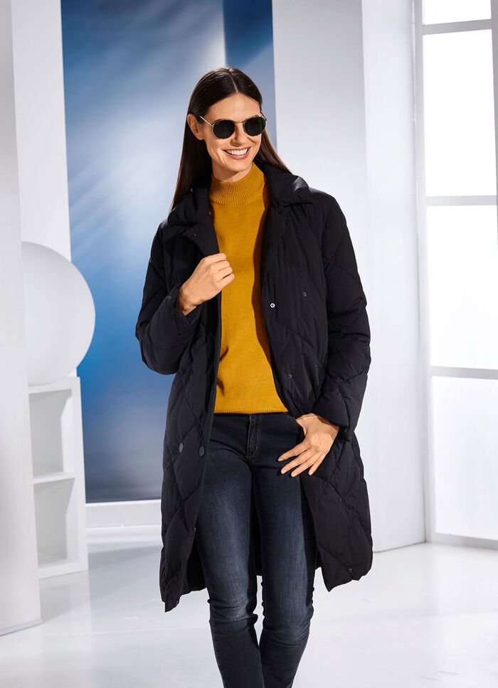 Funktionsmantel mit Rautenstepp 