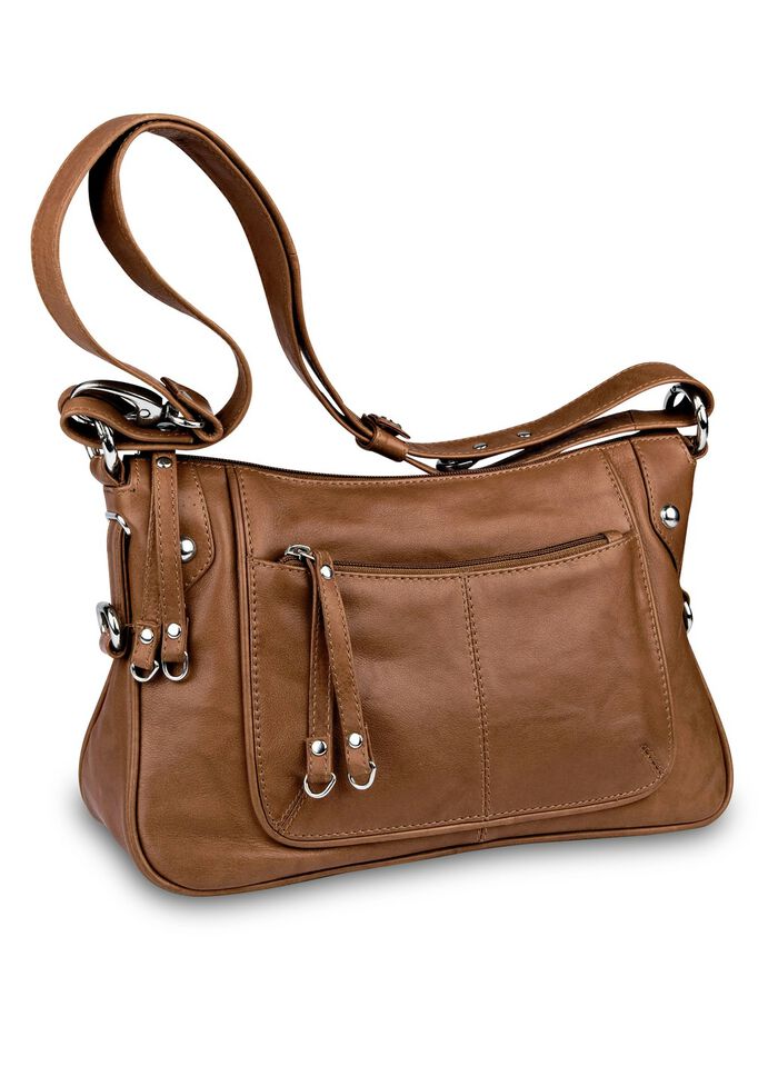 Laurina Tasche aus weichem Kalb-Nappaleder COGNAC