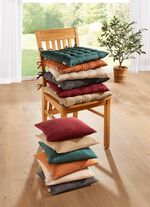 Stuhlkissen und Kissenbezug in Feincord GRAU