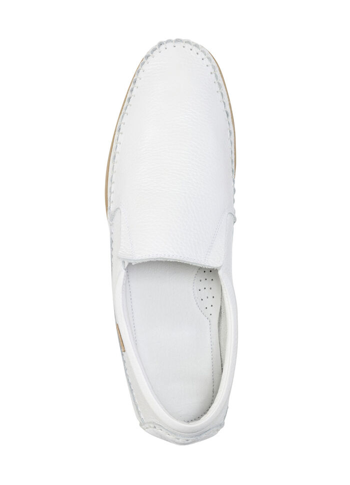 GINO GALANTE, leichte Herren-Slipper, mit Gummizug WEISS