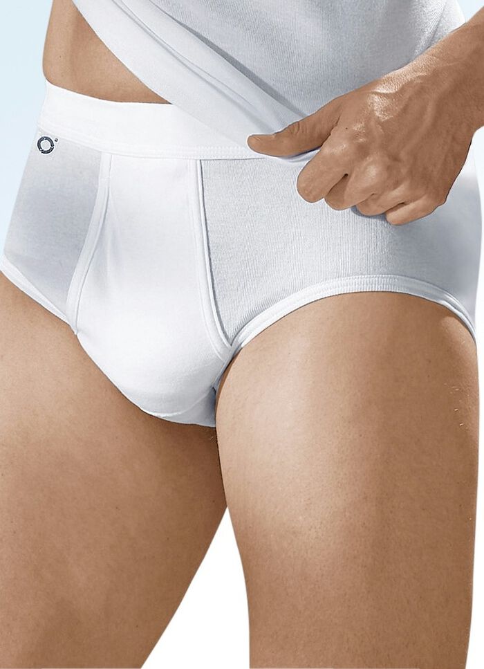 Pfeilring Viererpack Slips aus Feinripp, wei&szlig; 