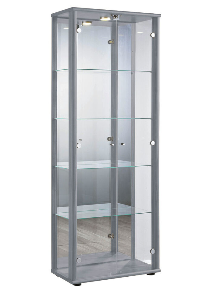 Vitrine, 2-türig, mit LED-Beleuchtung, 