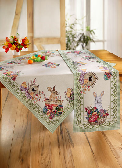 Gobelin Tischdecke und Kissenbezug, , large