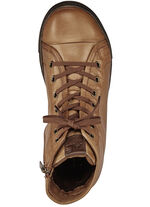 Andrea Conti, klassiche Damen-Stiefeletten, Winterschuhe, mit herausnehmbarem Fußbett COGNAC
