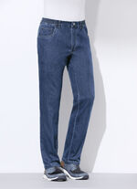 Jeans mit Gummibund in 3 Farben JEANSBLAU