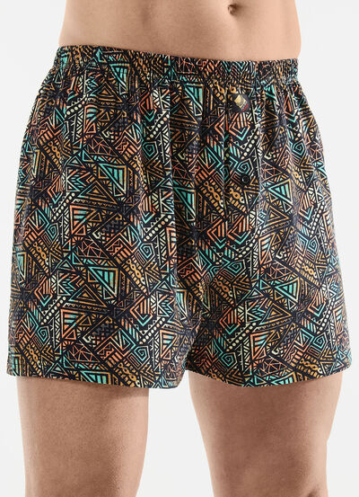 Dreierpack Boxershorts mit knöpfbarem Eingriff - 
