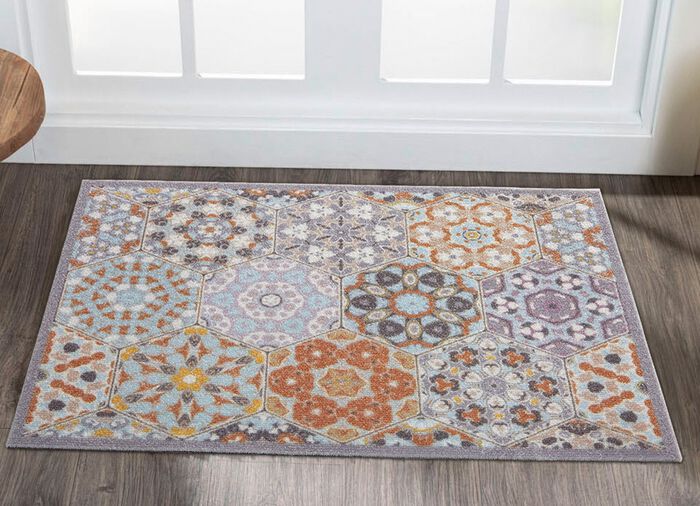 Fussmatte mit rutschhemmender Latex-R&uuml;ckseite 