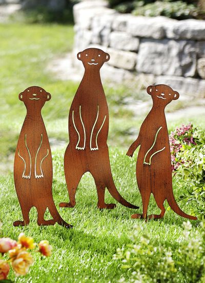 Gartenstecker Erdmännchen 3er-Set 