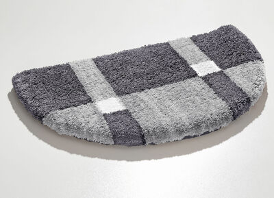 Badgarnitur mit rutschhemmender Rückseite SILBER-GRAU