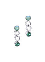 Ohrstecker mit grünen Kristallen 