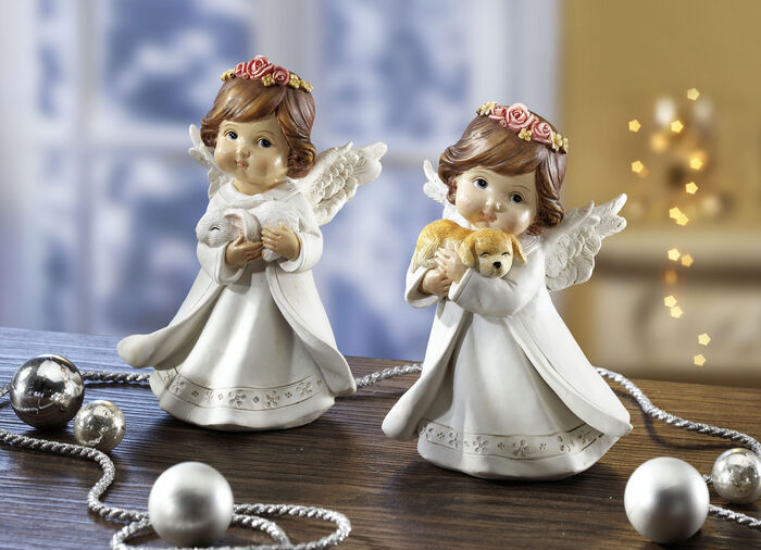 Handbemalte Engel, 2er-Set 