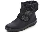Stiefelette mit Krokolack-Besatz SCHWARZ