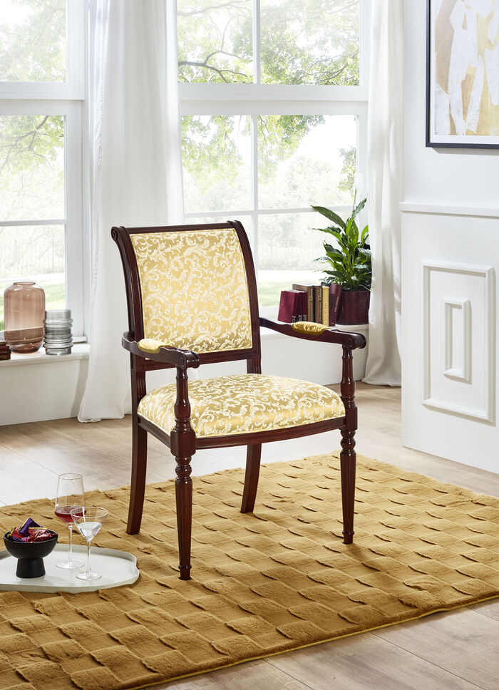 Esszimmerstühle mit Gestell aus massivem Buchenholz NUSSBAUM-GOLD
