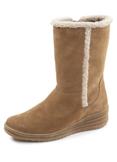 ELENA EDEN, gefütterte Damen-Stiefel, Winterschuhe, Weite H, mit Lammfell 
