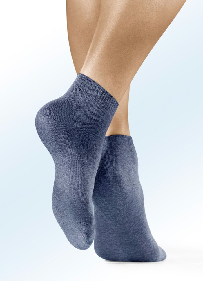 Sechserpack Socken in verschiedenen Farbstellungen 3x JEANSTÖNE, 3X BEIGETÖNE
