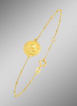 Panzerkette-Armband mit r&ouml;mischem M&uuml;nzmotiv 