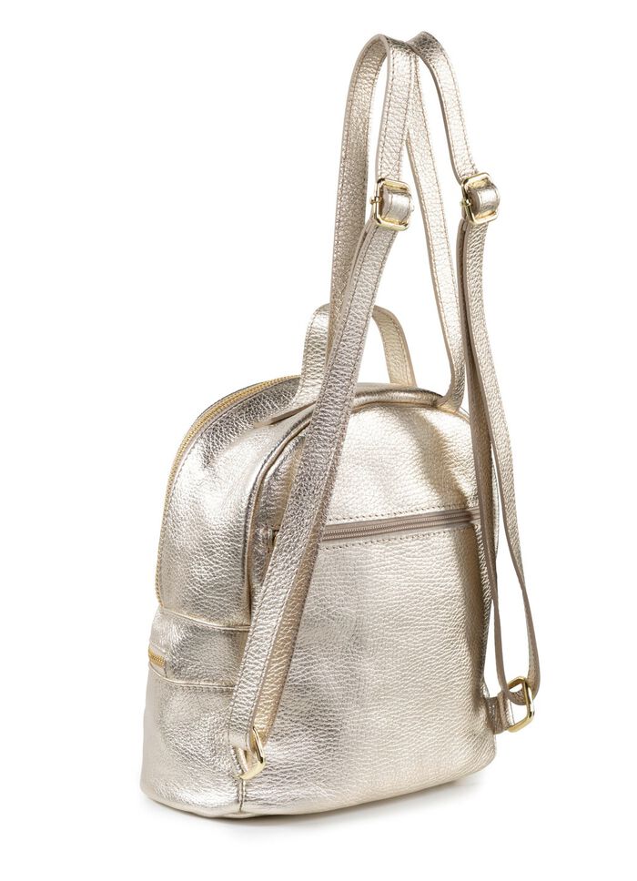 Laurina Rucksack aus genarbtem Kalb-Nappaleder GOLD