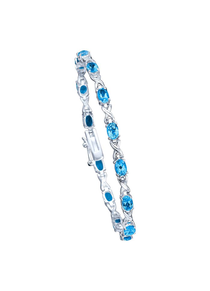 Armband mit echten Blautopasen 