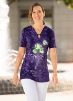 Shirt in toller Batik-Optik in 3 Farben LILA BATIK